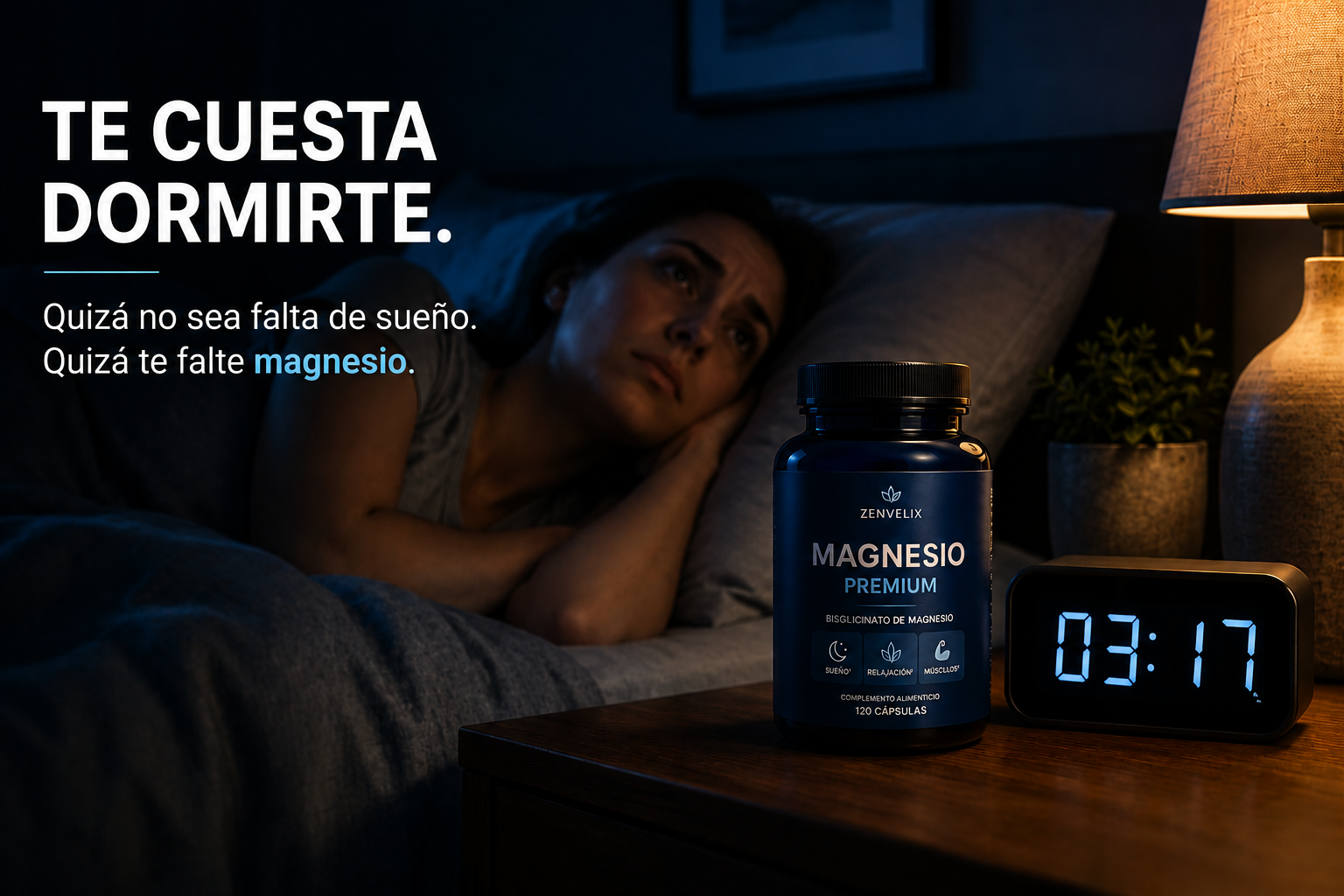 Te cuesta dormirte. Quizá te falte magnesio.
